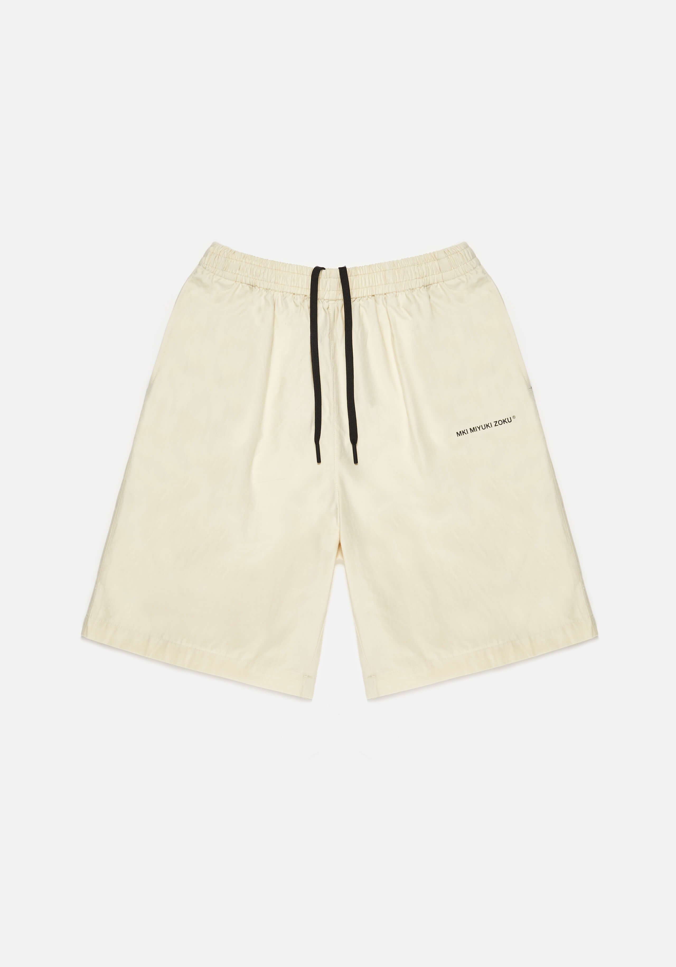 Linen shorts with outlet elastic waist